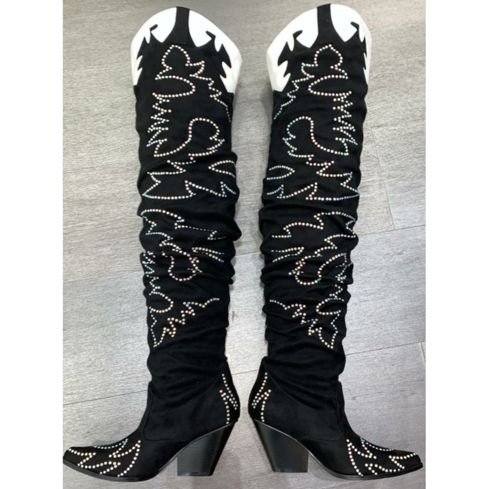 𝙇𝙖𝙨𝙩 8, 8.5 & 11 💎Rhinestone Embellished Boot